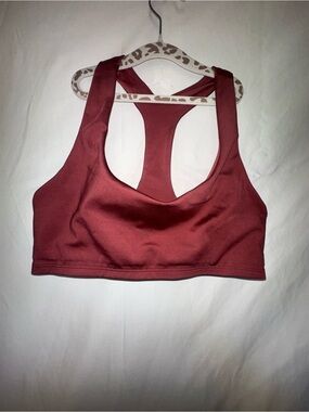 ALO Yoga Racerback Sports Bra - Wine Red